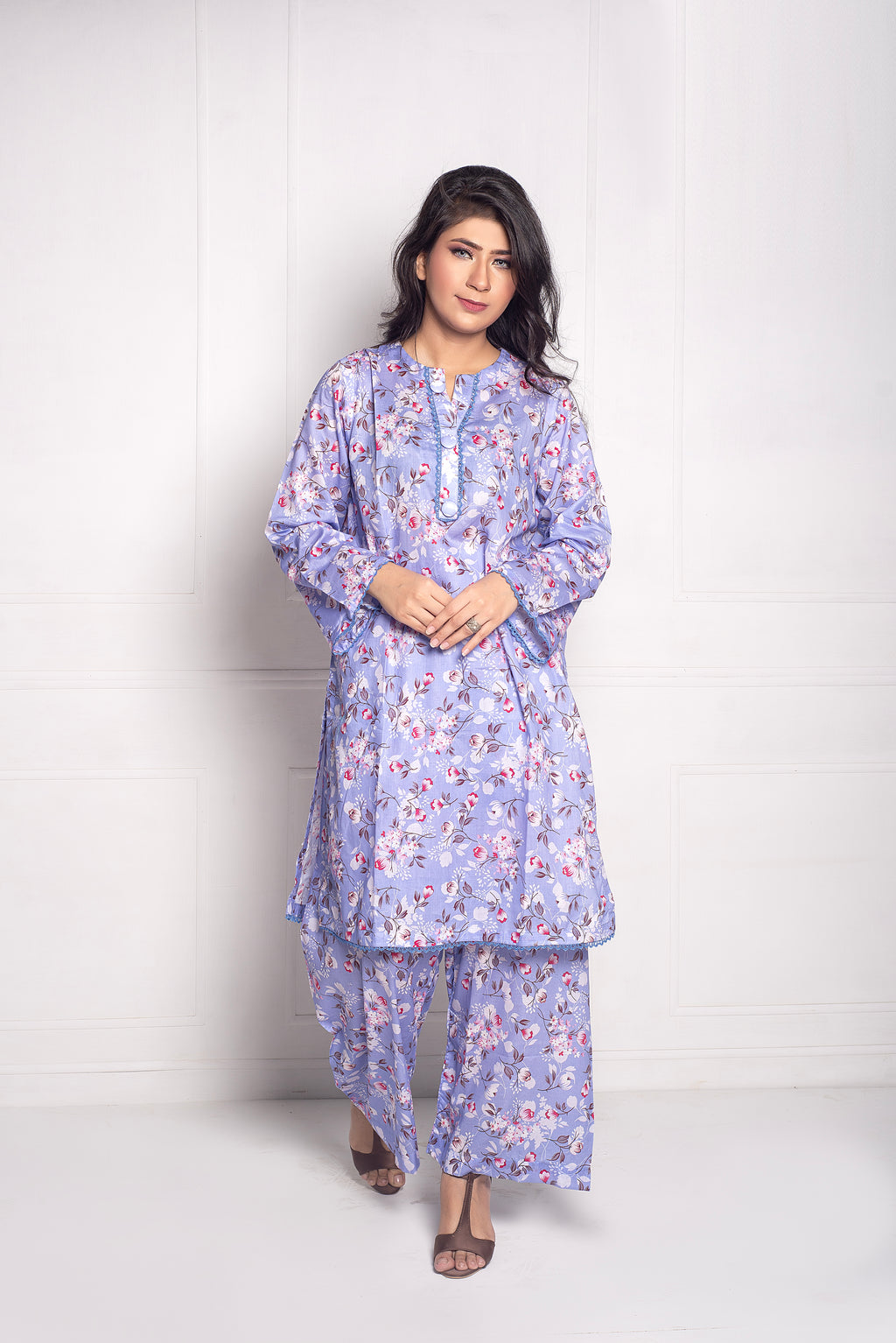 2-Piece Stitched Premium Digital Printed Lawn Co-Ord Set