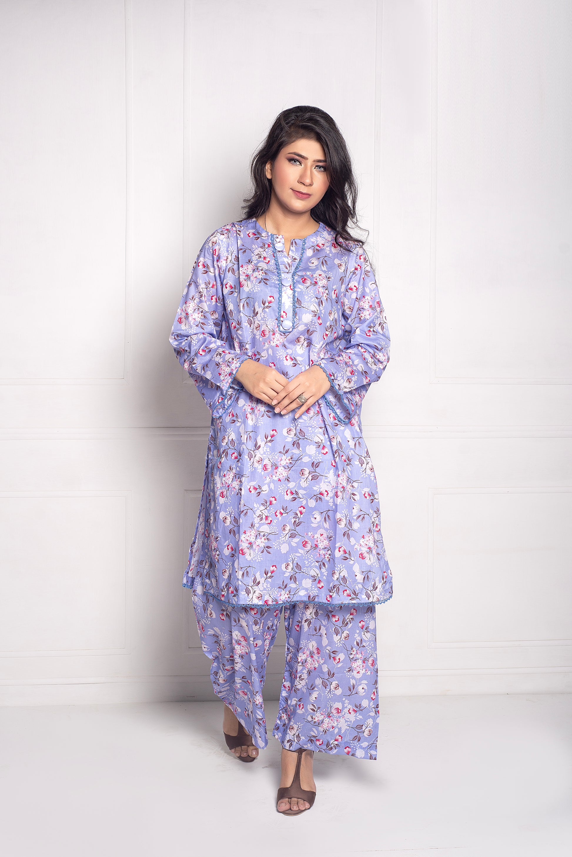 2-Piece Stitched Premium Digital Printed Lawn Co-Ord Set
