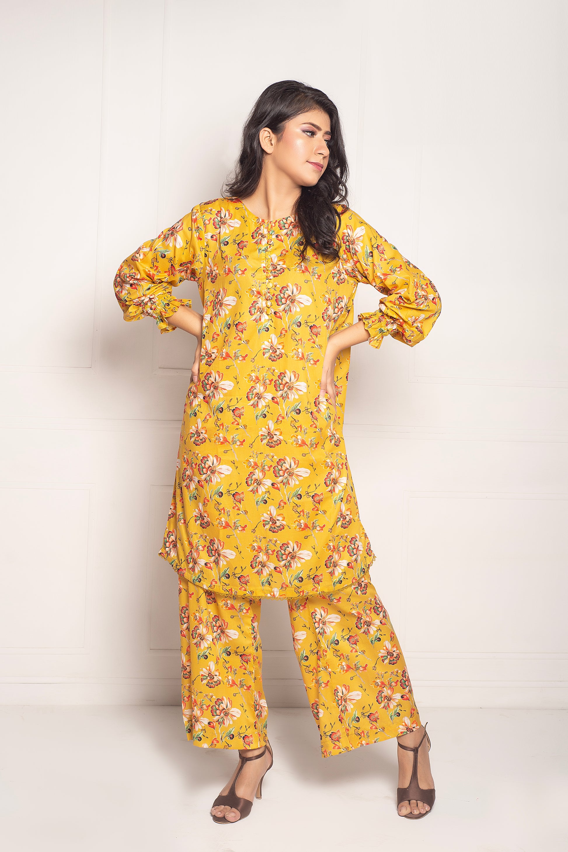 2-Piece Stitched  Printed Lawn Co-Ord Set