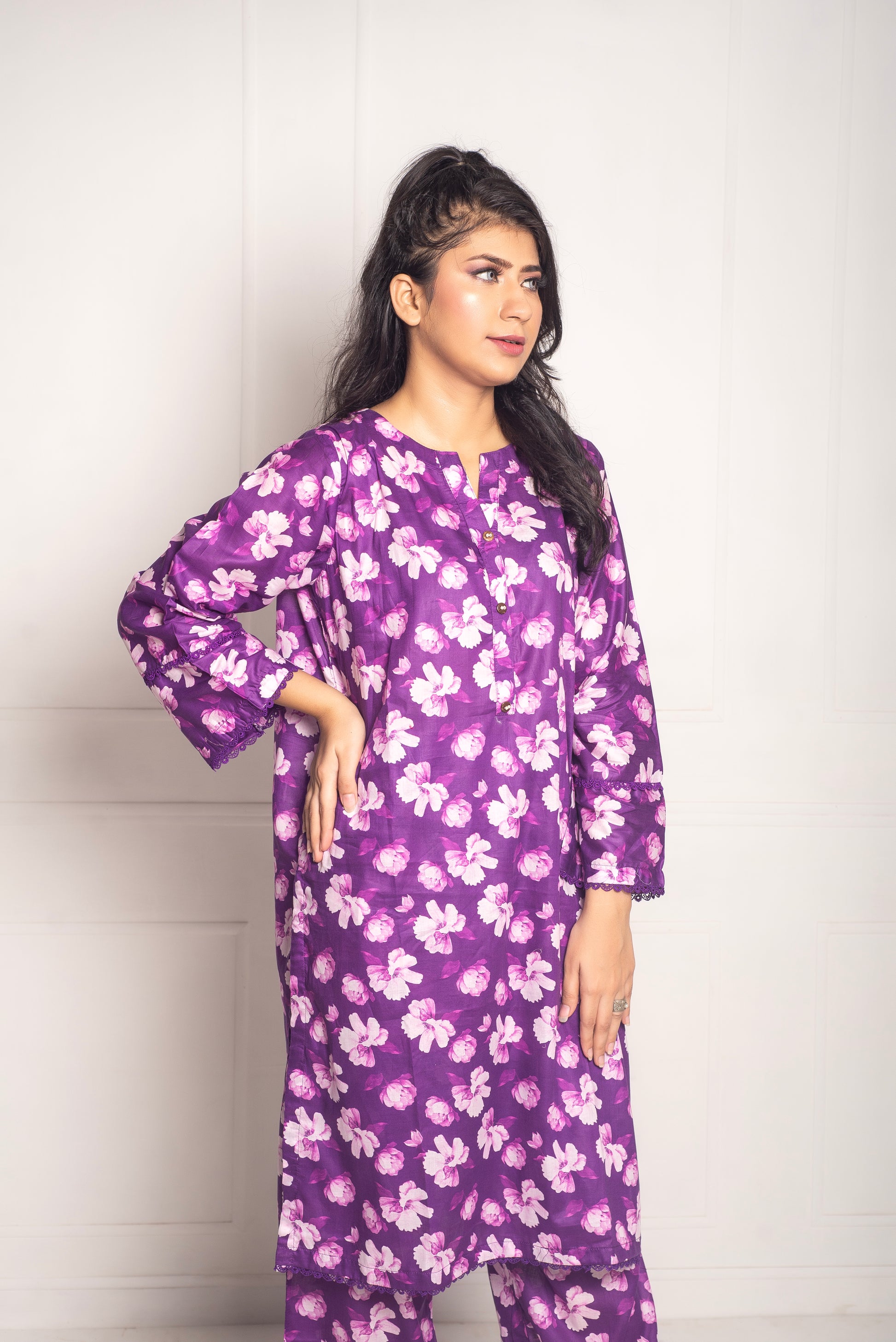 2-Piece Stylish Stitched Premium Digital Printed Lawn Co-Ord Set