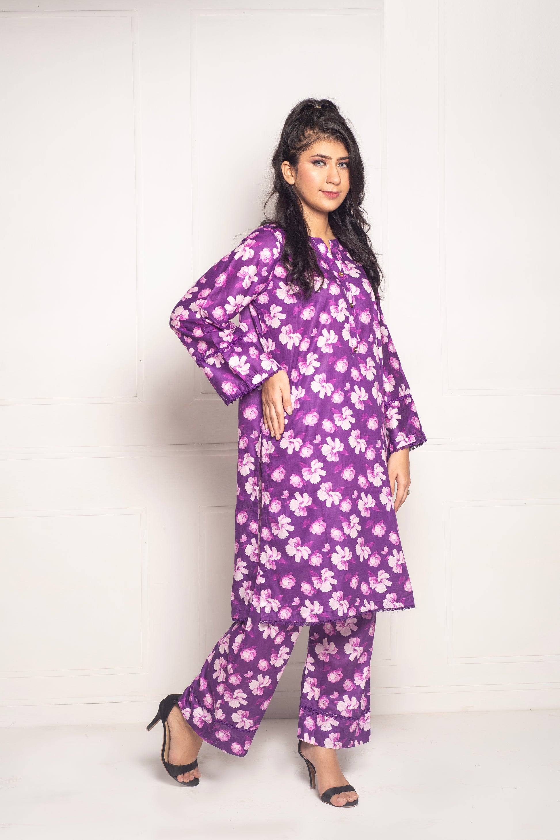 2-Piece Stylish Stitched Premium Digital Printed Lawn Co-Ord Set