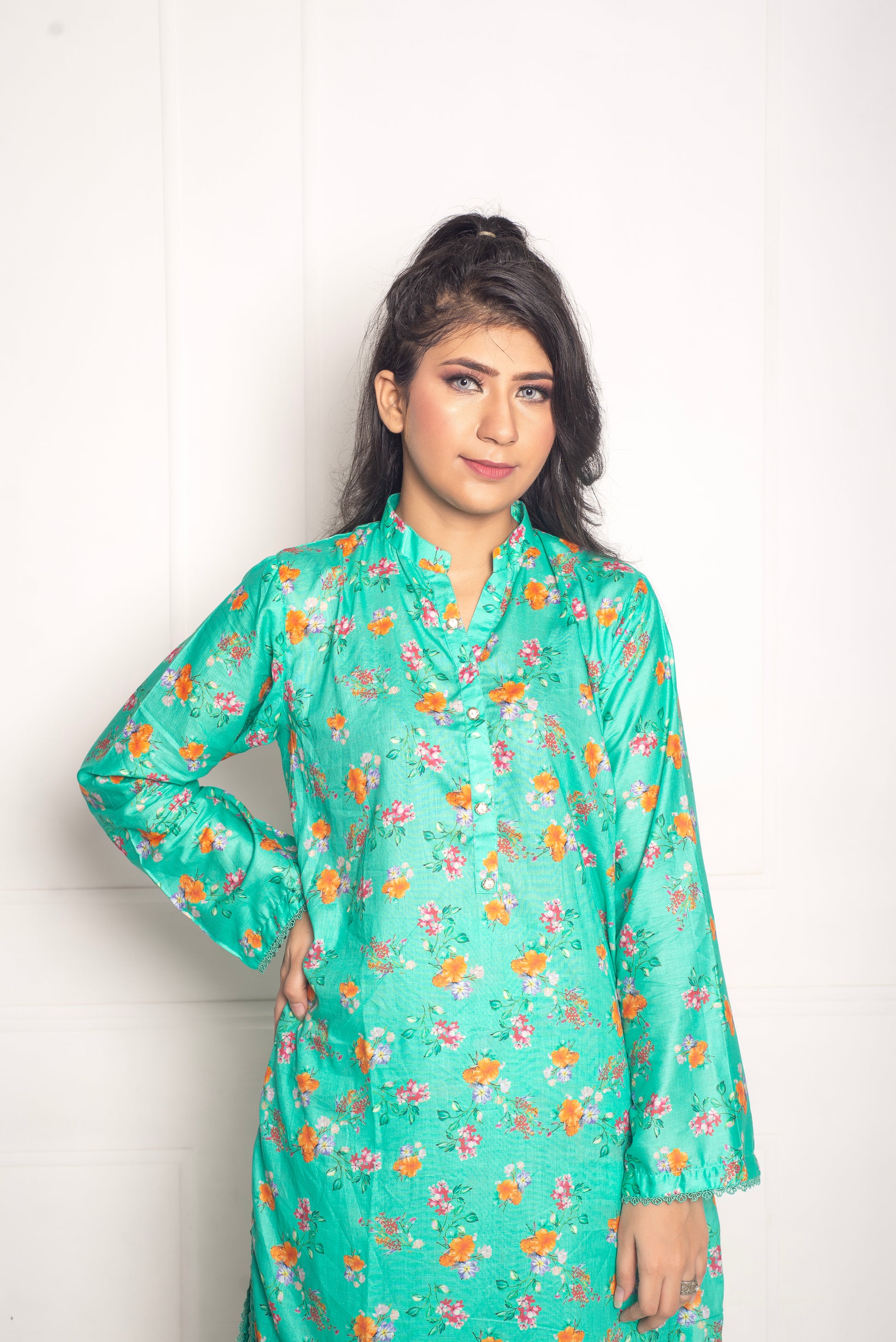 2-Piece Stylish Stitched Premium Digital Printed Lawn Co-Ord Set